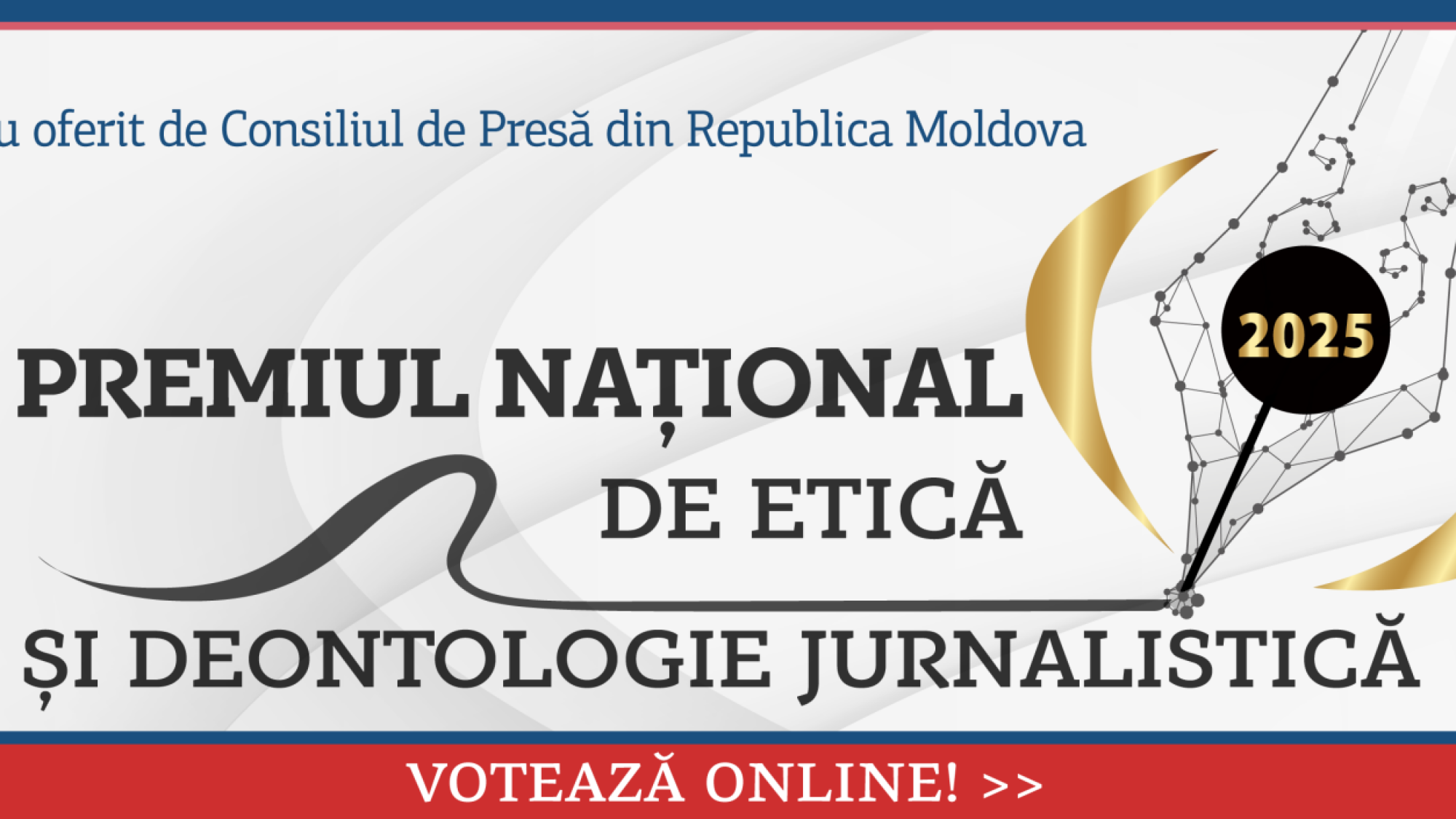 PREMIUL NAŢIONAL DE ETICĂ ŞI DEONTOLOGIE JURNALISTICĂ 2025:  CANDIDEAZĂ 12 REDACȚII ȘI 9 JURNALIȘTI